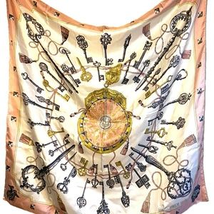 Hermes 'Les Cles' Silk Scarf